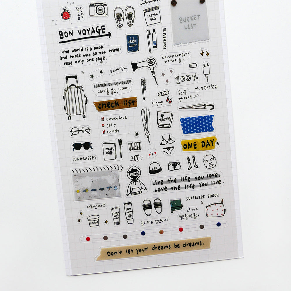 Suatelier Stickers No. 1057: Travel Note