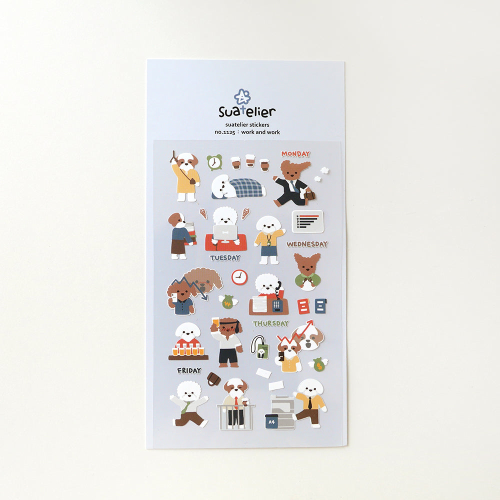 Suatelier Stickers No. 1125: work and work