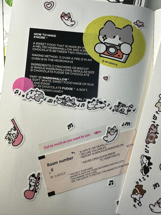 DingDong Cat Stickers - Waggle Waggle Band Practice