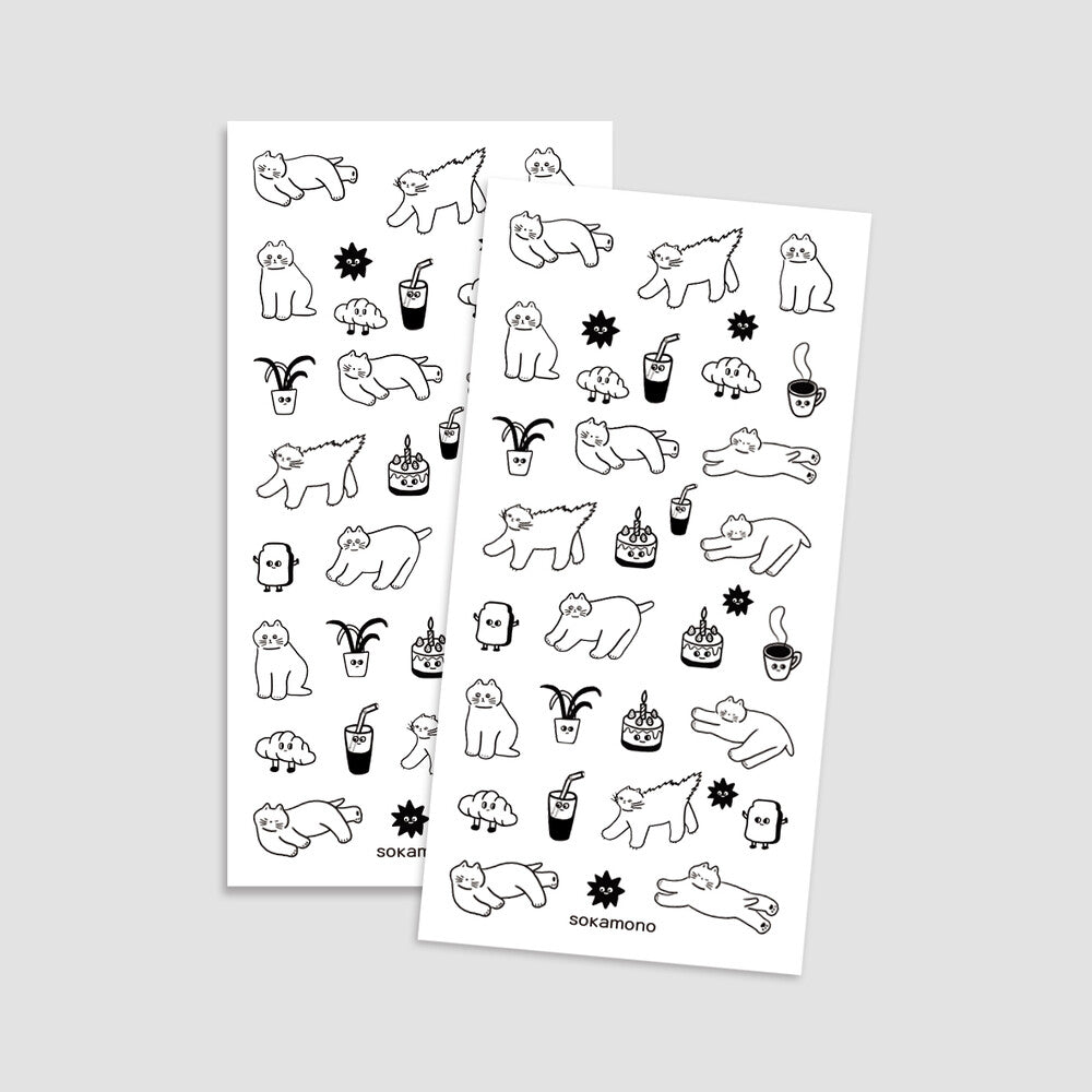 Sokamono Black Cat Stickers