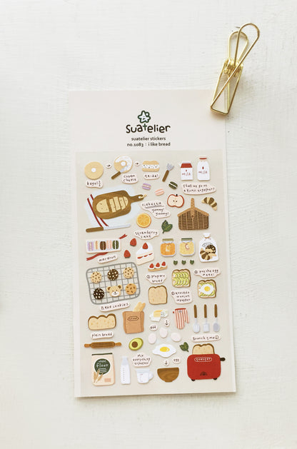 Suatelier Stickers No. 1083: I like bread