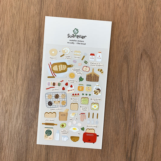 Suatelier Stickers No. 1083: I like bread