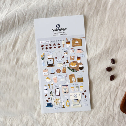 Suatelier Stickers No. 1084: I like coffee