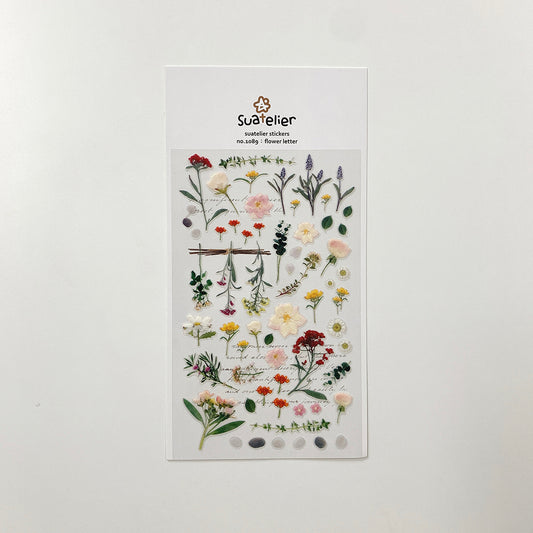 Suatelier Stickers No. 1089: flower letter