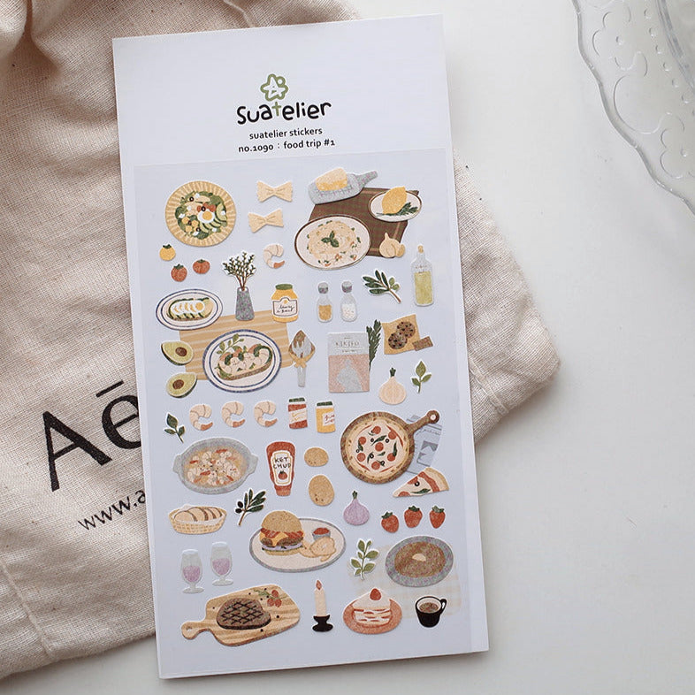 Suatelier Stickers No. 1090: food trip #1