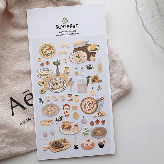 Suatelier Stickers No. 1090: food trip #1