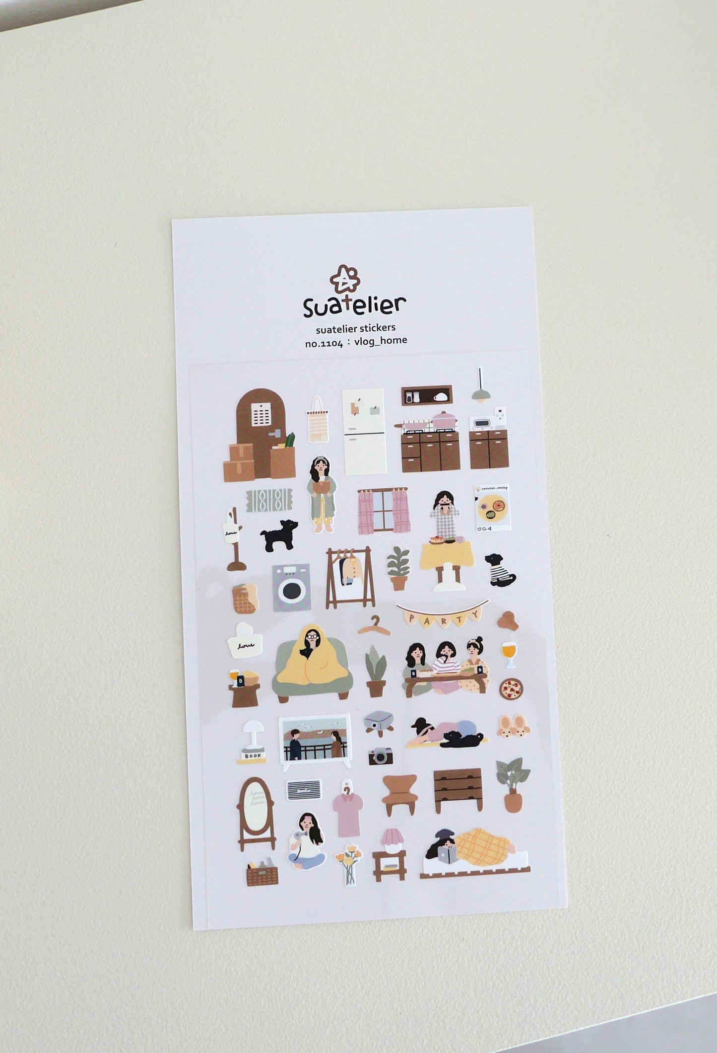 Suatelier Stickers No. 1104: vlog_home