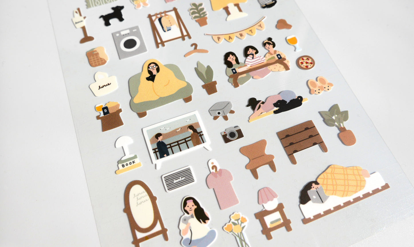 Suatelier Stickers No. 1104: vlog_home