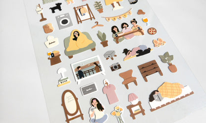Suatelier Stickers No. 1104: vlog_home