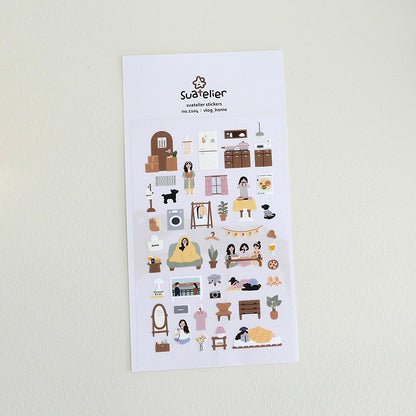 Suatelier Stickers No. 1104: vlog_home