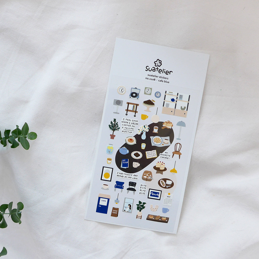 Suatelier Stickers No. 1108: café blue