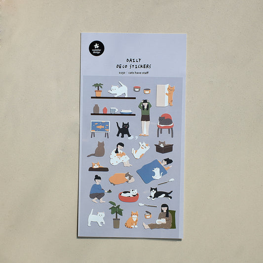 Suatelier Stickers No. 1150: cats have staff
