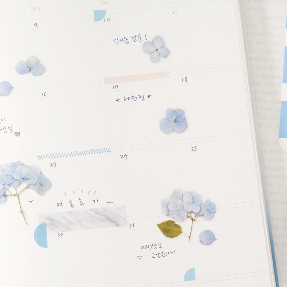 Appree Pressed Flower Sticker - Bigleaf Hydrangea