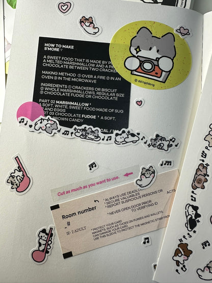 DingDong Cat Stickers - Waggle Waggle Band Practice