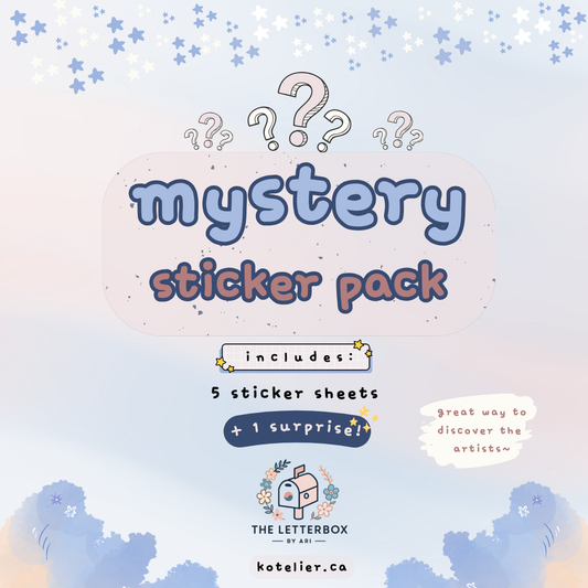 Kotelier Mystery Sticker Pack | Surprise Korean Sticker Pack (Cat, Floral, Coffee, Nature, Daily Life)