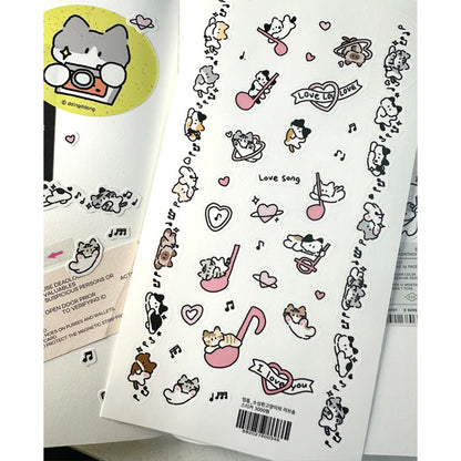 DingDong Cat Stickers - Shy Cat's Love Song