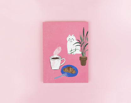 Sokamono Habit Tracker Diary - Pink Cat