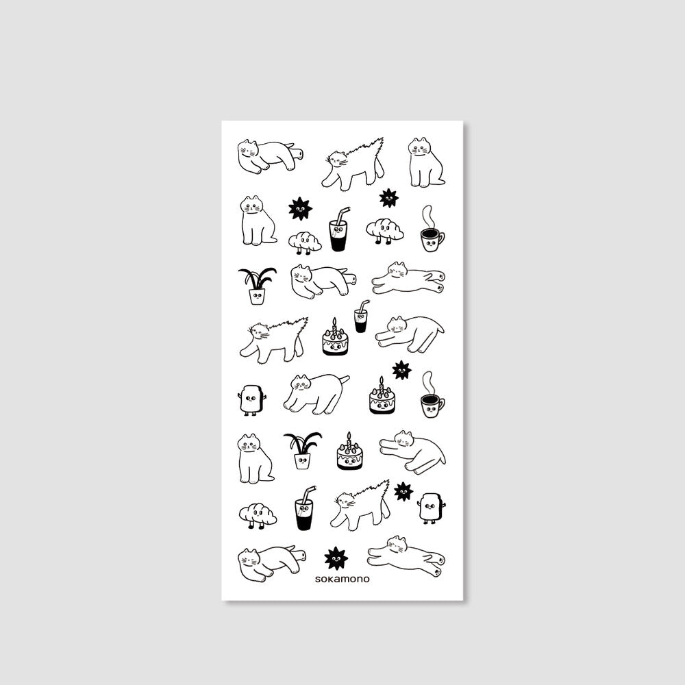 Sokamono Black Cat Stickers