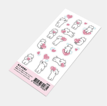 Sokamono Pink Heart Balloon Stickers
