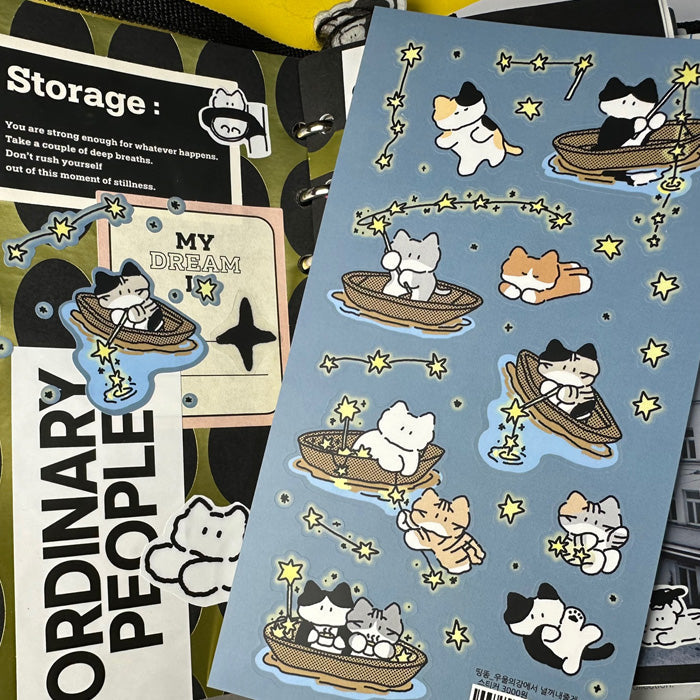 DingDong Cat Stickers - I'll get you out of river depression!