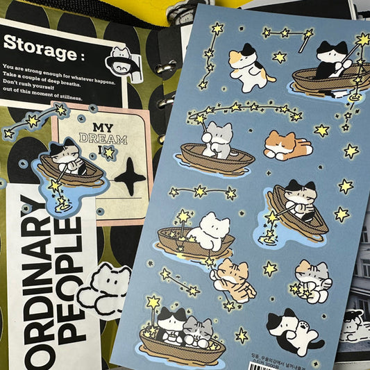 DingDong Cat Stickers - I'll get you out of river depression!