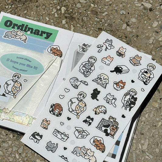 DingDong Cat Stickers - Waggle Waggle You & Me